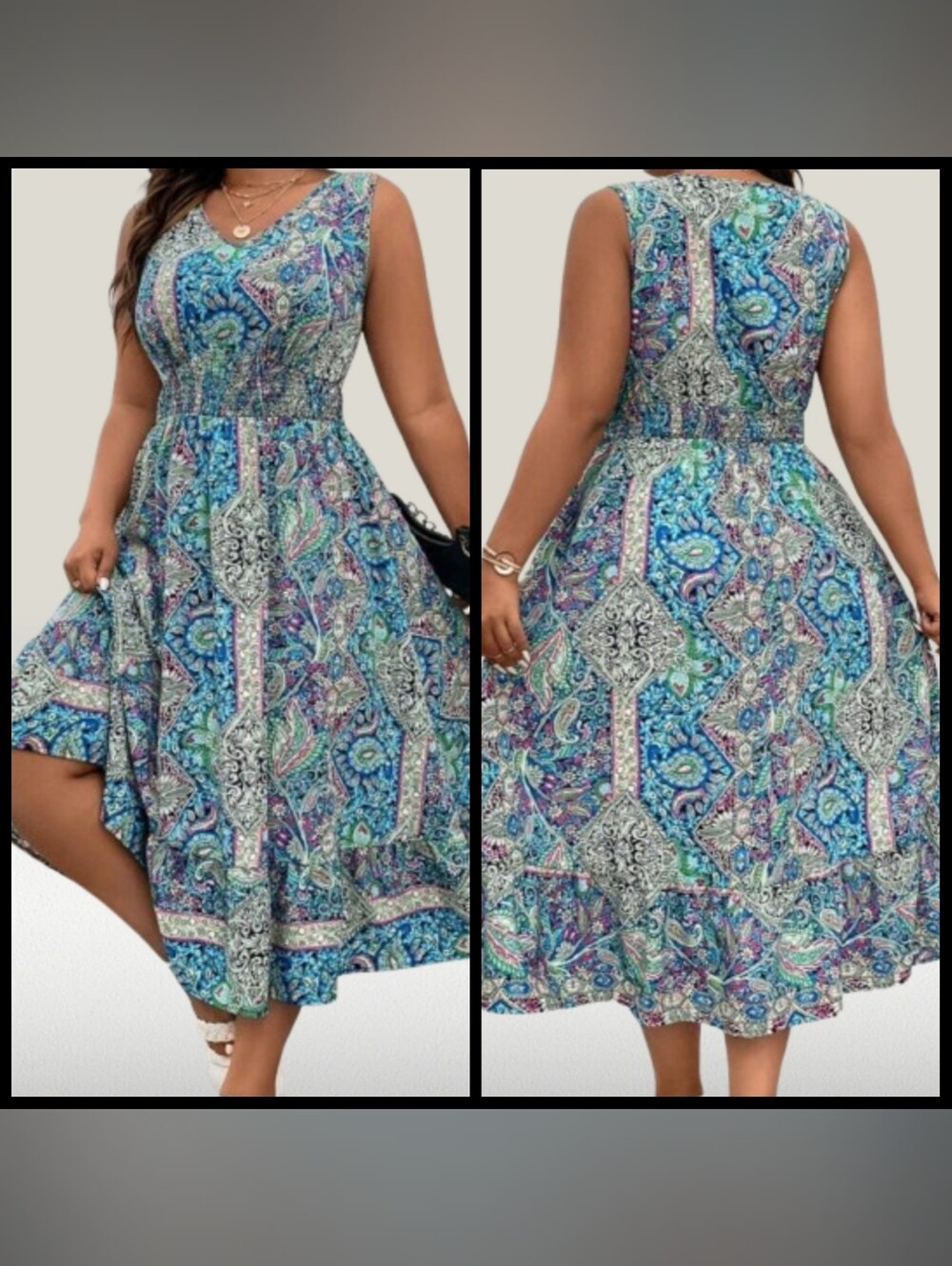 Plus Size Vneck Sleeveless Dress NWT